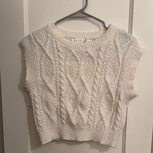 Altar’d State Women's Cream Sweater Vest